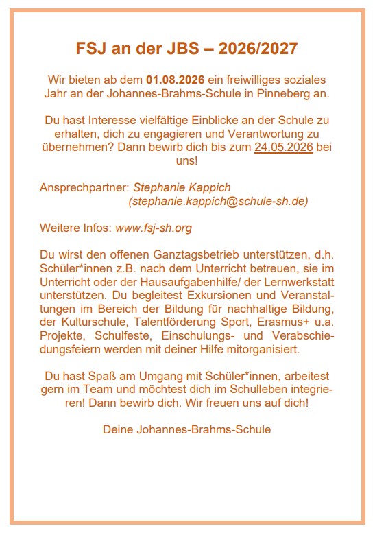 Bewerbung FSJ