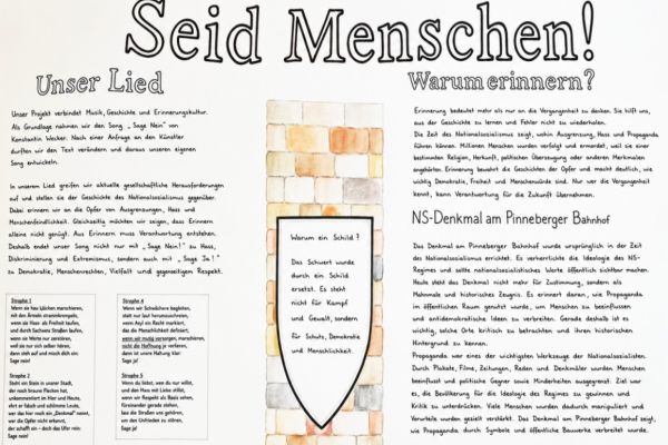 „Seid Menschen!“ – JBS setzt ein Zeichen für Demokratie, Toleranz und Menschlichkeit
